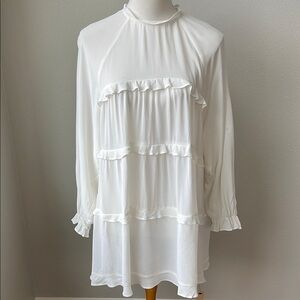 Reformation White Long Sleeve Dress